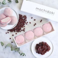 Azuki red bean mochi ice cream - set of 4 pieces - no artificial sweetener or colouring
