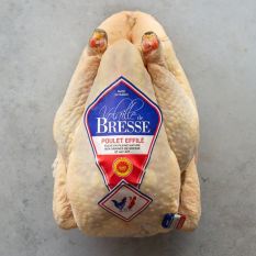 AOP Bresse chicken oven-ready 180 aed.kg - about 1.6kg (halal) (frozen) - price will be adjusted as per final weight 