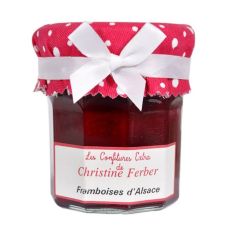 Alsatian raspberry seedless jam 100% natural, no preservative, no flavoring - 220g 