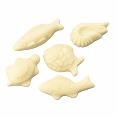 Easter small chocolate figurines also called "friture" in white chocolate Ivory 35% - 100g 