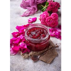 Rose petals jelly - 120g - wonderful with soft and creamy cheeses like Brie