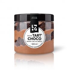 Artisanal chocolate tart style ice cream - 500ml - insanely crunchy !