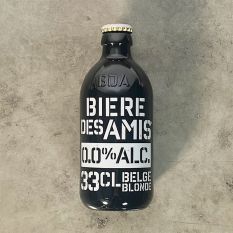 Biere des Amis - Belgian blonde beer 0% alcohol - 6 x 33cl - serve chilled 