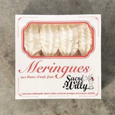 Artisanal meringue "gondoles" according to the famous Swiss recipe from La Gruyere - 16 pieces - 130g