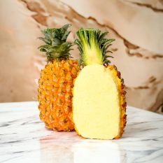 Pineapple Victoria sorbet in its original skin