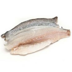 NEXT ARRIVAL 18.04 Fresh seabass fish fillet - boneless and skin-on - 4 x 160g - 220 aed/kg price will be adjusted as per final weight