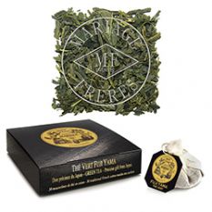 Fuji-Yama green tea, Jardin premier, special gift from Japan - 30 French cotton muslin tea infusers