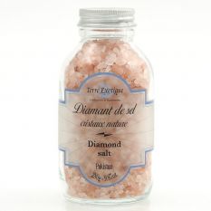 Diamond salt from Kashemir with pink crystals - 270g
