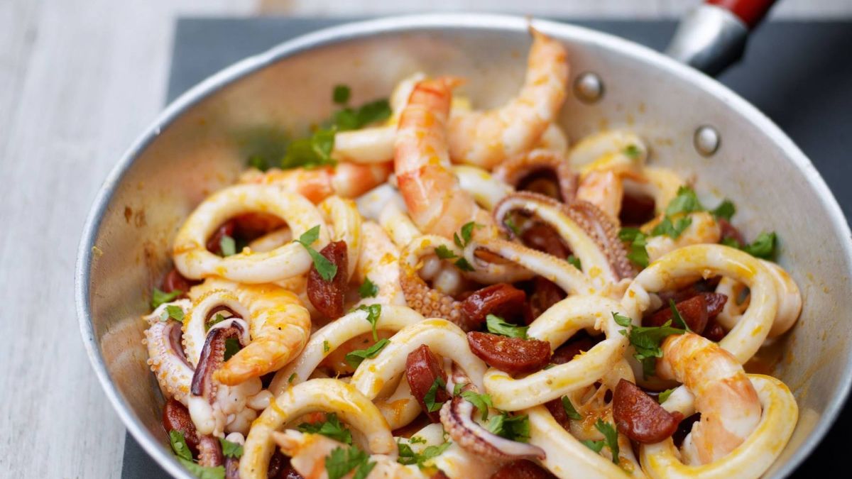 SUMMER Squid & chorizo recipe