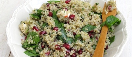 Quinoa salad with feta and pomegranate