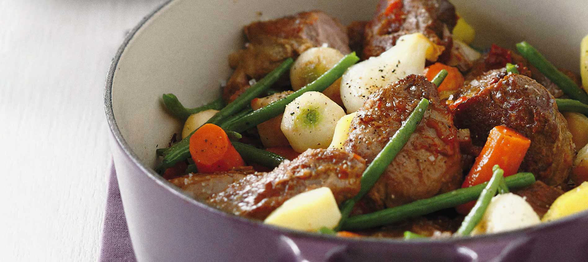 SPRING MENU lamb stew with spring vegetables