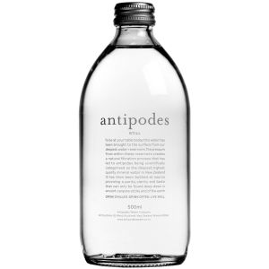 Antipodes still mineral water in glass bottle - 24 x 500ml - one of the world's purest waters
