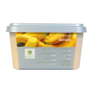 Frozen banana puree - 1kg (frozen) - no added flavor, color, preservative