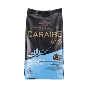 Valrhona Caraibe dark chocolate 66% - 3kg - balanced and roasted