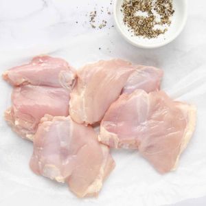 Corn-fed chicken skinless boneless chicken thigh 1kg - (frozen) (halal) - price will be adjusted as per final weight