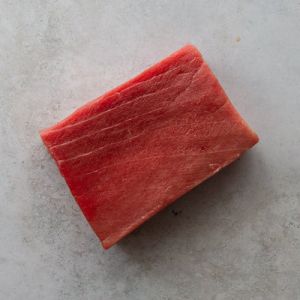 Frozen bluefin tuna belly Chutoro saku block from Japan, middle fat content - about 300g / 980 aed/kg - price will be adjusted as per final weight