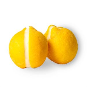 Yellow lemon sorbet in its original skin - 120g x 2 pieces (frozen) - 100% vegan, 100% natural