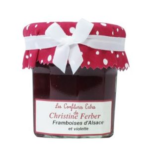 Raspberry and violete jam - 100% natural, no preservative, no flavoring - 220g