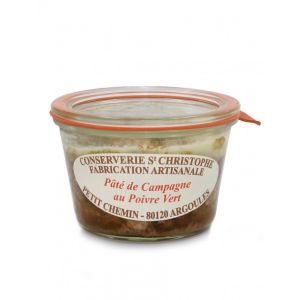 Ready-to-eat artisan country style pork pate with green pepper - 270g (non-halal) - 100% natural, no preservative