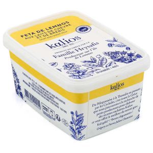 Artisanal feta cheese from Limnos in brine - 400g (pasteurized sheep & goat milk)
