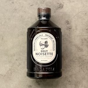 Organic raw hazelnut syrup in glass bottle - 400ml