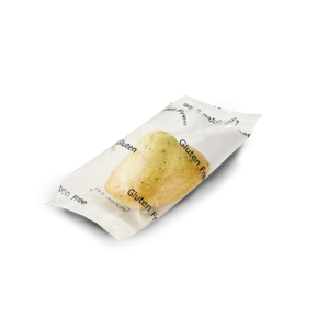 Gluten-free fully baked "pur beurre" madeleines 6 x 30g (frozen) - individually wrapped for microwave use / follow our cooking tip-6pc