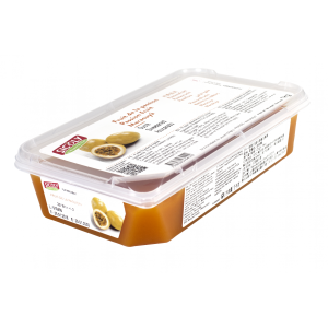 Frozen sweetened passion fruit puree from Peru - 1kg - 100% natural, no colouring, no preservative