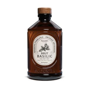 Organic basil syrup in glass bottle - 400ml - delicious with lemonade