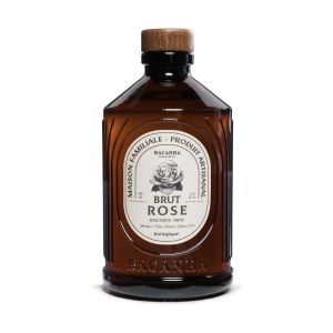 Organic rose syrup in glass bottle - 400ml