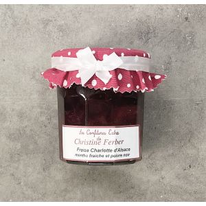 NEW Alsatian Charlotte strawberry jam with fresh mint and a hint black pepper 100% natural, no preservative, no flavoring - 220g 