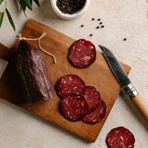 NEW Handcrafted whole Australian wagyu beef peppercorn salami - 1kg (halal)