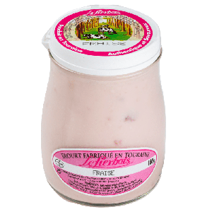 Strawberry stirred yogurt - 180g - artisan production 
