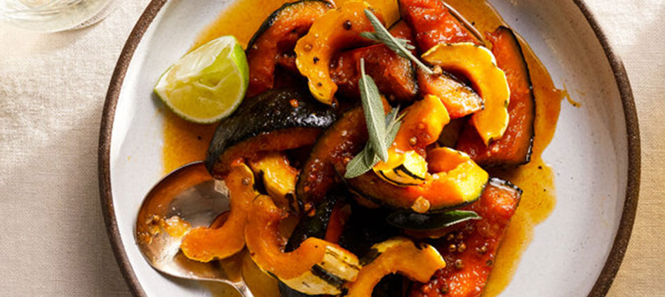 THANKSGIVING Maple-Roasted Squash With Sage and Lime recipe