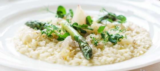 Green asparagus risotto recipe