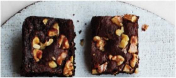 Chocolate fudge walnut brownies