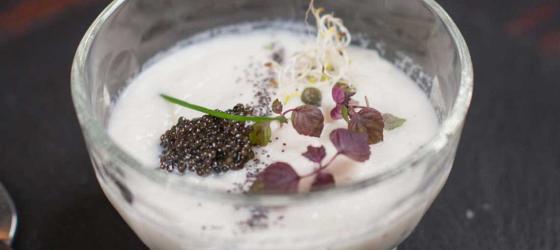 FESTIVE SEASON cauliflower veloute with caviar recipe